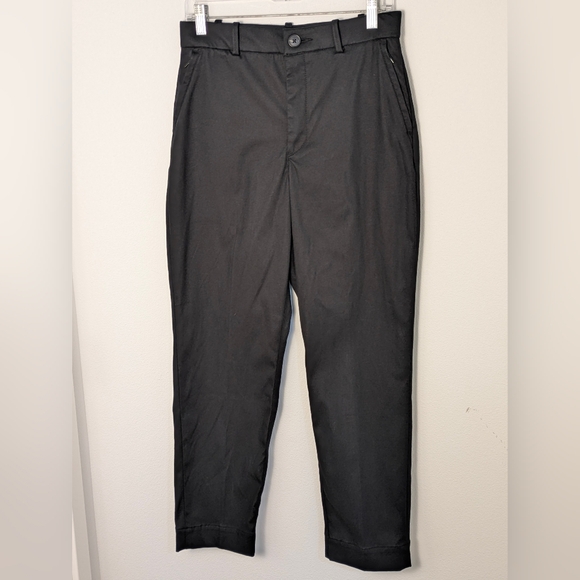 Spanx Women's Stretch Smooth Twill Slim Straight Trouser Pants Black Medium New - Picture 13 of 16